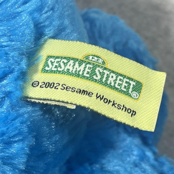 Vintage 2002 Sesame Street Cookie Monster Plush Toy Gund Blue 11" Stuffed Animal - Picture 6 of 11